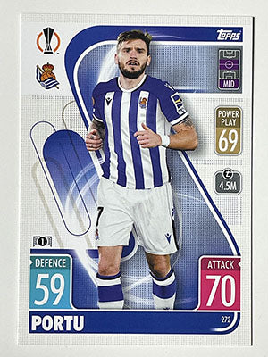 272.-Portu-Real-Sociedad-de-Futbol-Match-Attax-2021-22-Topps-Football-Card