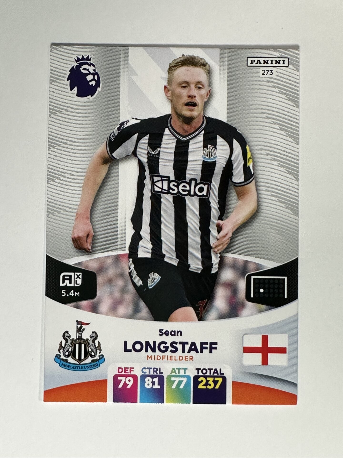 273 Sean Longstaff Newcastle Base Panini Premier League Adrenalyn XL 2024 Card