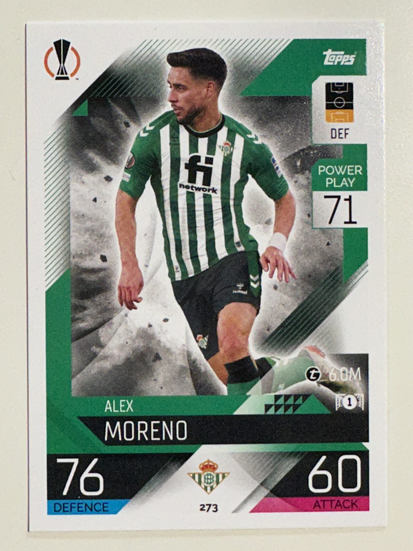 273. Álex Moreno (Real Betis Balompie) &#8211; Topps Match Attax 2022:2023 card