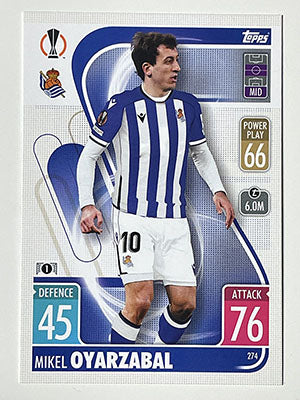 274.-Mikel-Oyarzabal-Real-Sociedad-de-Futbol-Match-Attax-2021-22-Topps-Football-Card