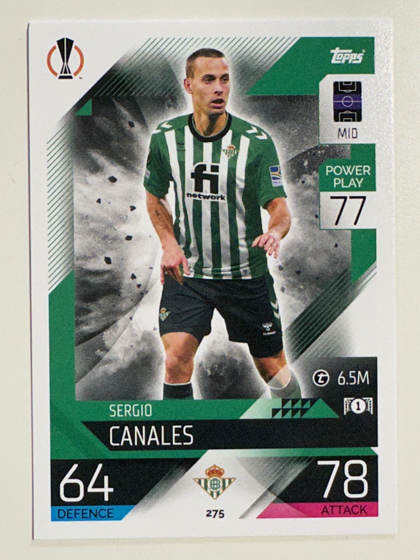 275. Sergio Canales (Real Betis Balompie) &#8211; Topps Match Attax 2022:2023 card