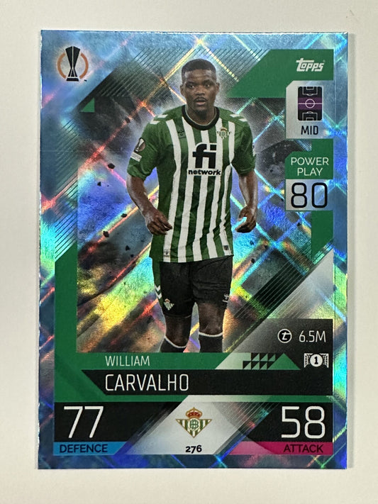 276 William Carvalho Base Crystal Foil Parallel (Real Betis) Topps Match Attax 2022:2023 Card