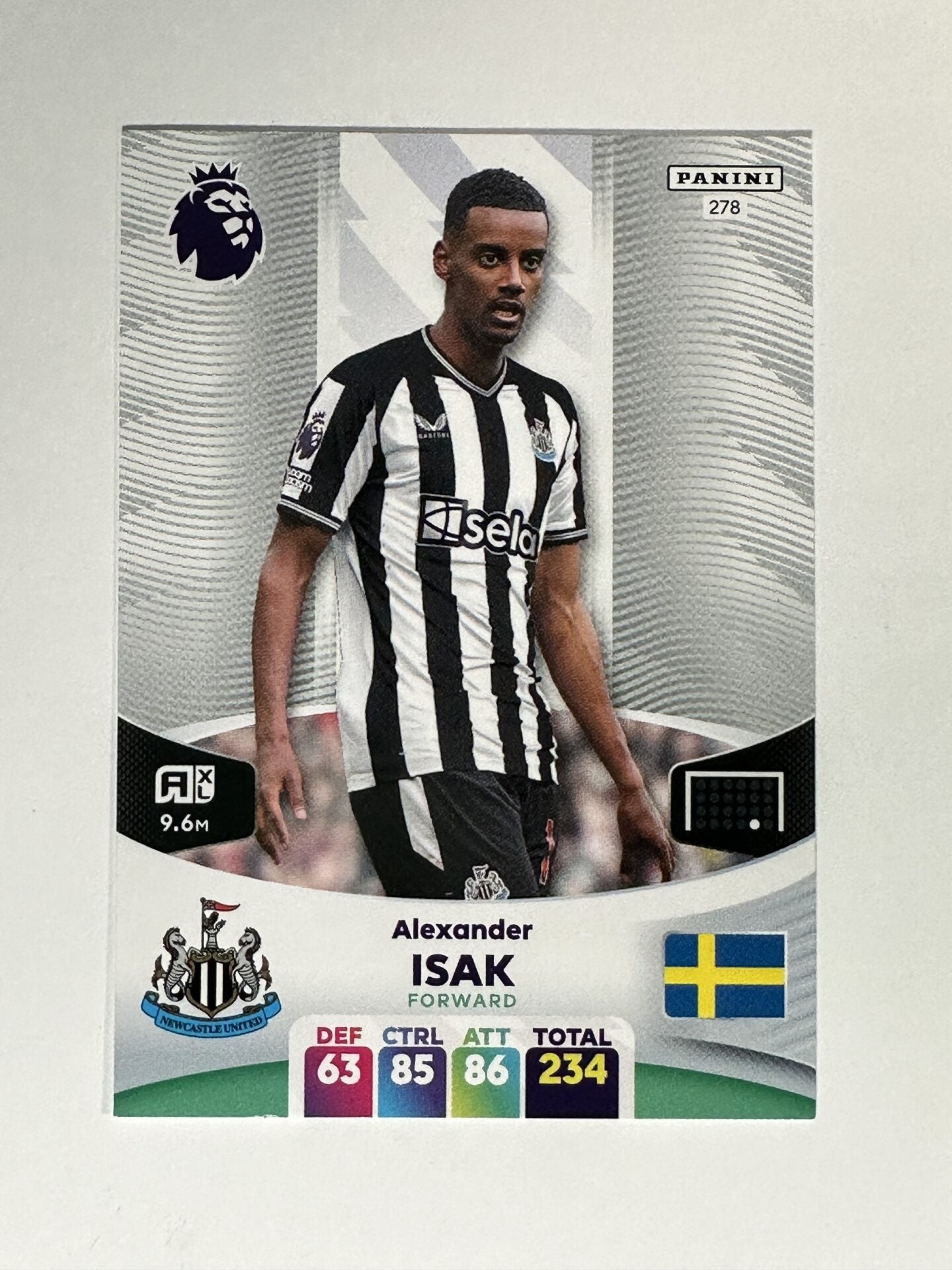 278 Alexander Isak Newcastle Base Panini Premier League Adrenalyn XL 2024 Card