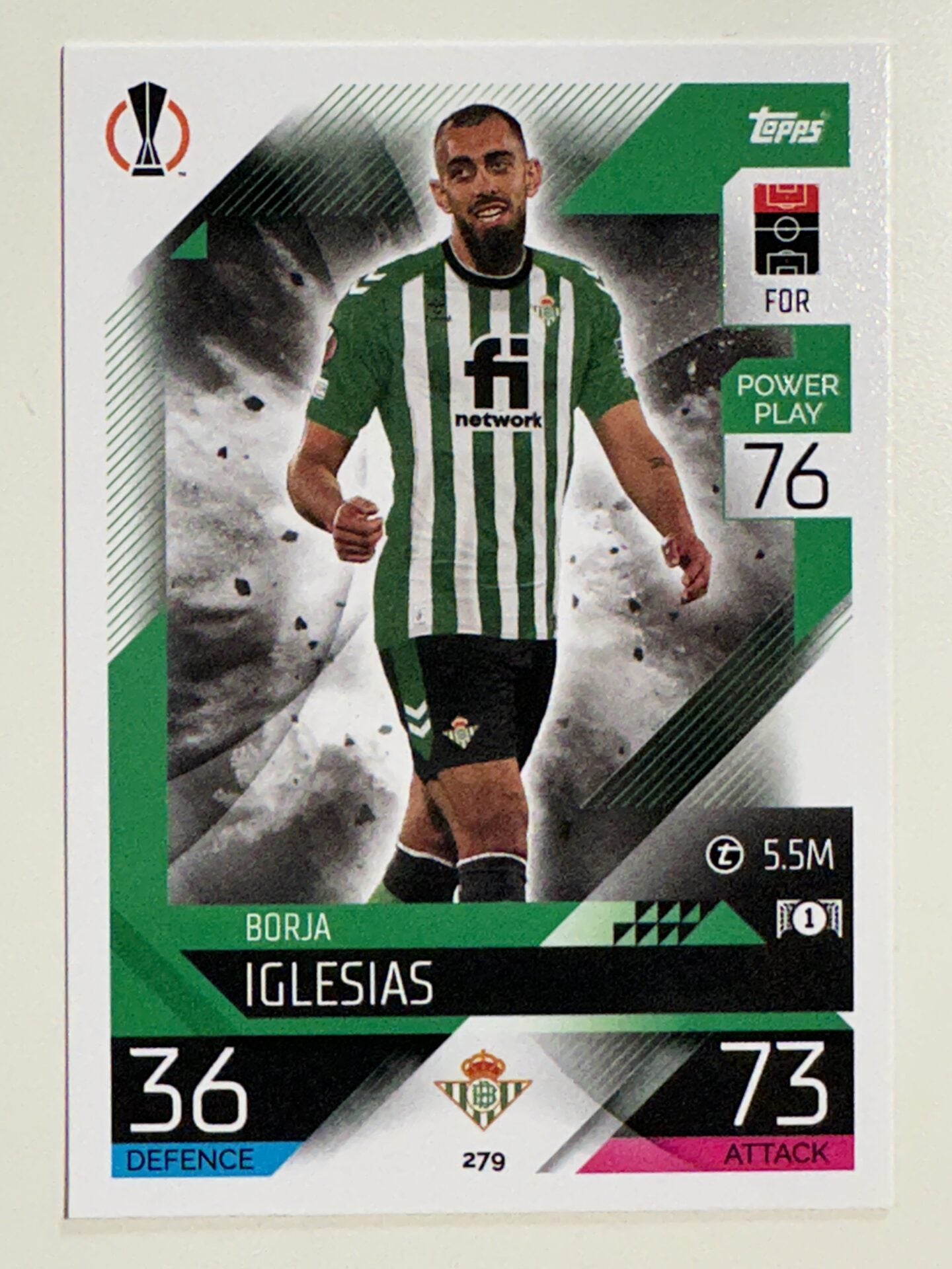 279. Borja Iglesias (Real Betis Balompie) &#8211; Topps Match Attax 2022:2023 card