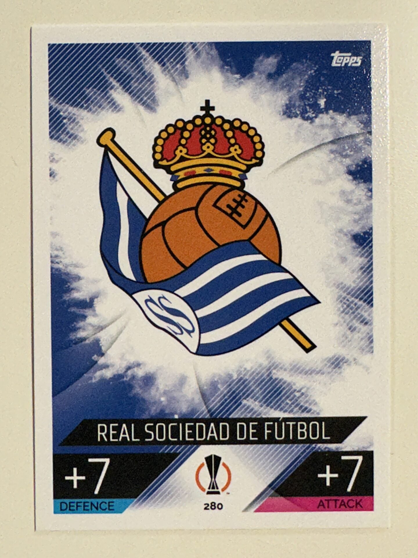 280. Team Badge (Real Sociedad de Fútbol) &#8211; Topps Match Attax 2022:2023 card