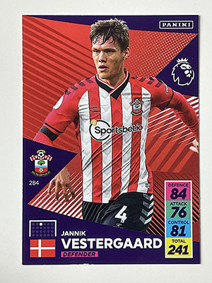 284.-Jannik-Vestergaard-Base-Football-Card-Panini-Adrenalyn-XL-2021-22