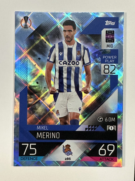 286 Mikel Merino Base Crystal Foil Parallel (Real Sociedad) Topps Match Attax 2022:2023 Card