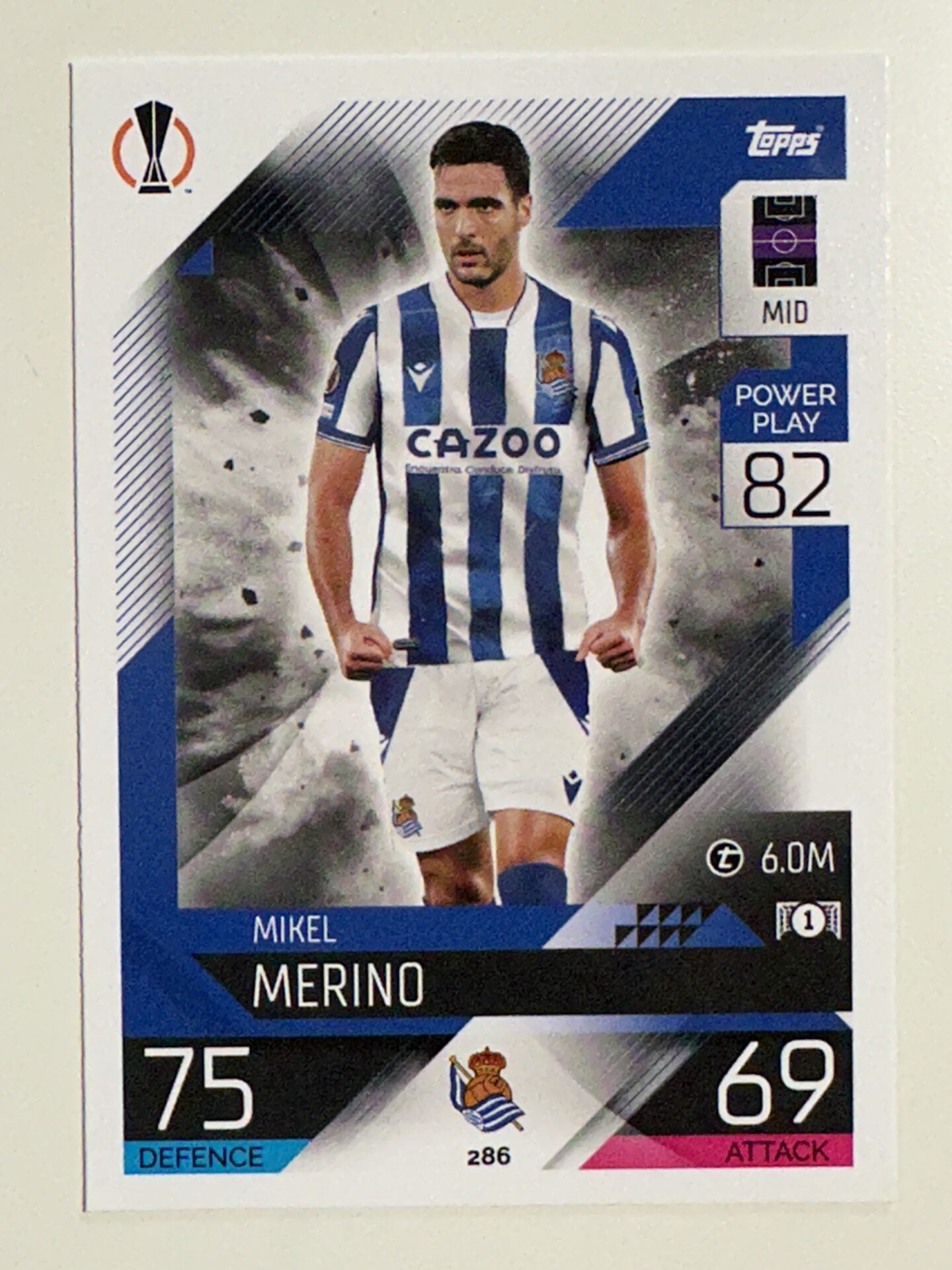 286. Mikel Merino (Real Sociedad de Fútbol) &#8211; Topps Match Attax 2022:2023 card