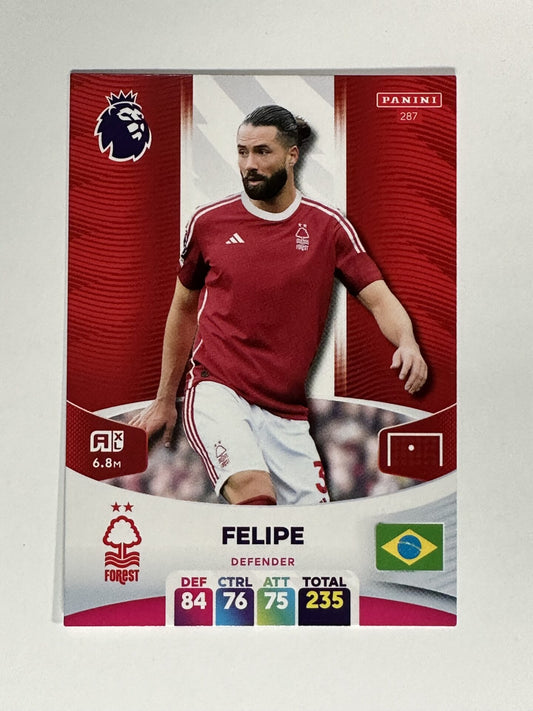 287 Felipe Nottingham Forest Base Panini Premier League Adrenalyn XL 2024 Card