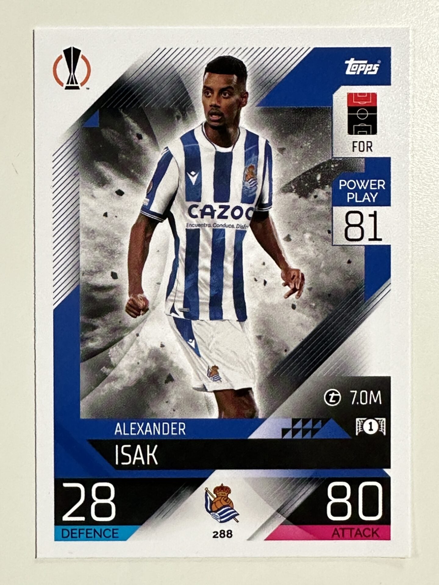 288. Alexander Isak (Real Sociedad de Fútbol) &#8211; Topps Match Attax 2022:2023 card