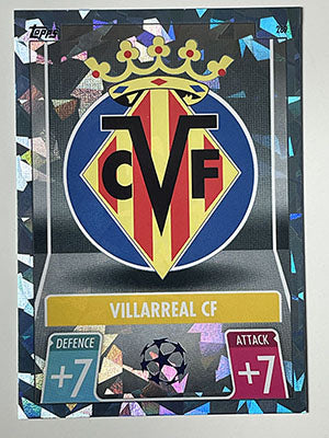 289.-Club-Badge-Crystal-Foil-Parallel-Villarreal-CF-Match-Attax-2021-22-Topps-Football-Card