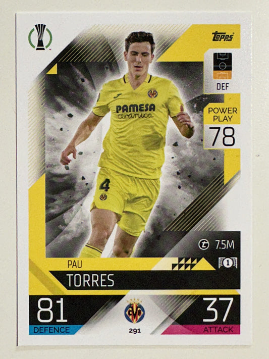 291. Pau Torres (Villarreal CF) &#8211; Topps Match Attax 2022:2023 card