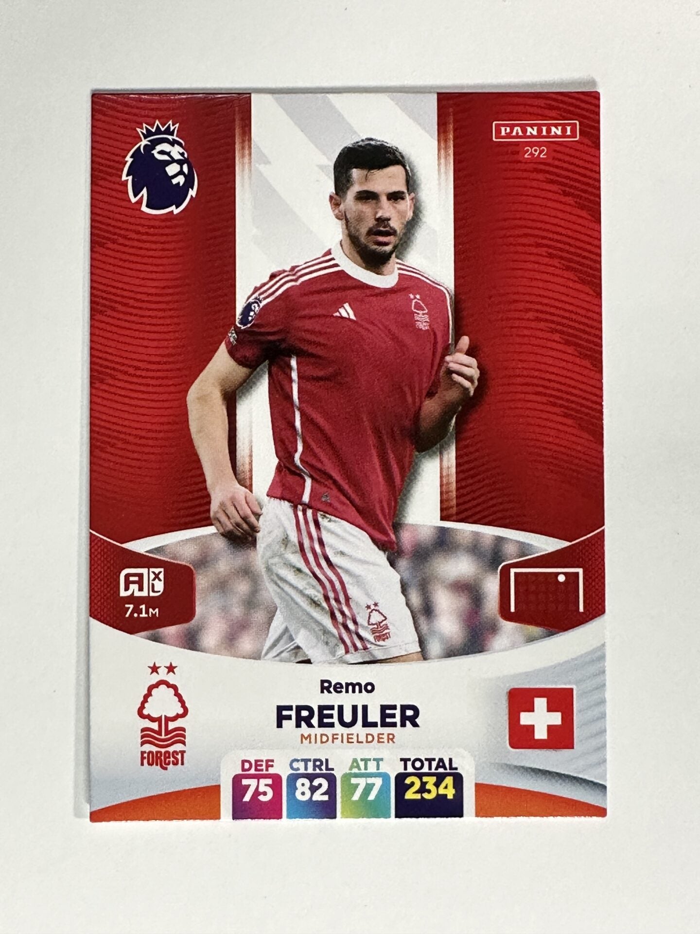 292 Remo Freuler Nottingham Forest Base Panini Premier League Adrenalyn XL 2024 Card