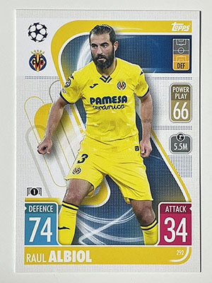 292.-Raul-Albiol-Villarreal-CF-Match-Attax-2021-22-Topps-Football-Card