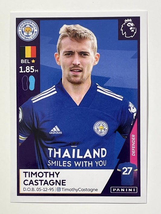 293 Timothy Castagne Sticker Leicester City Premier League 2021 Football Sticker