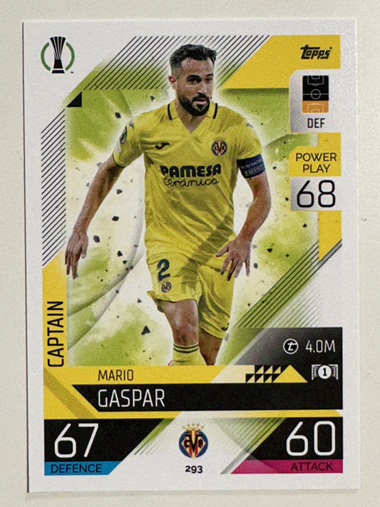 293. Mario Gaspar (Villarreal CF) &#8211; Captain &#8211; Topps Match Attax 2022:2023 card