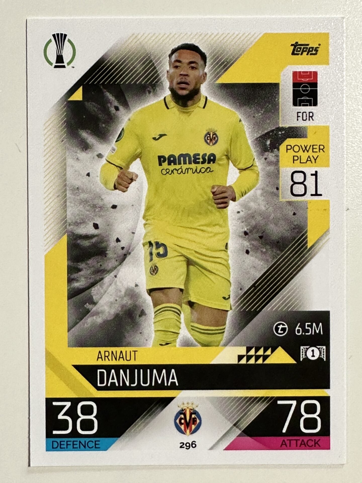 296. Arnaut Danjuma (Villarreal CF) &#8211; Topps Match Attax 2022:2023 card