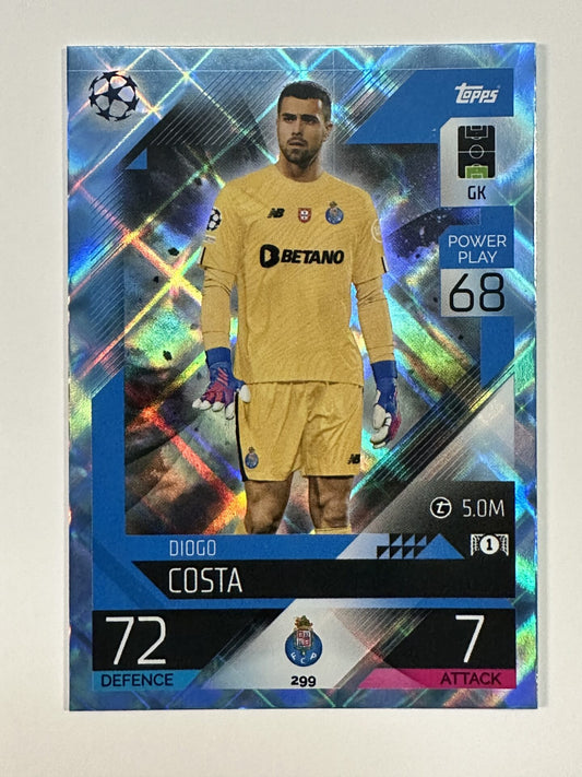 299 Diogo Costa Base Crystal Foil Parallel (Porto) Topps Match Attax 2022:2023 Card