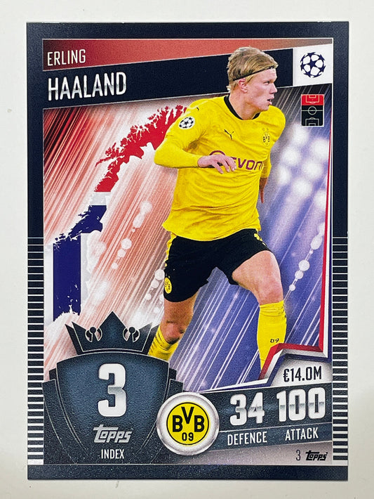 3. Erling Haaland (Borussia Dortmund) Football Card &#8211; Match Attax 101 2021 Card