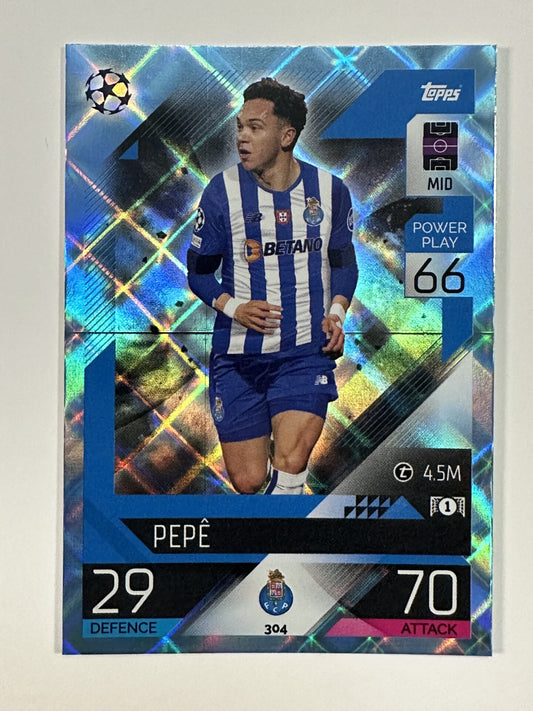 304 Pepê Base Crystal Foil Parallel (Porto) Topps Match Attax 2022:2023 Card