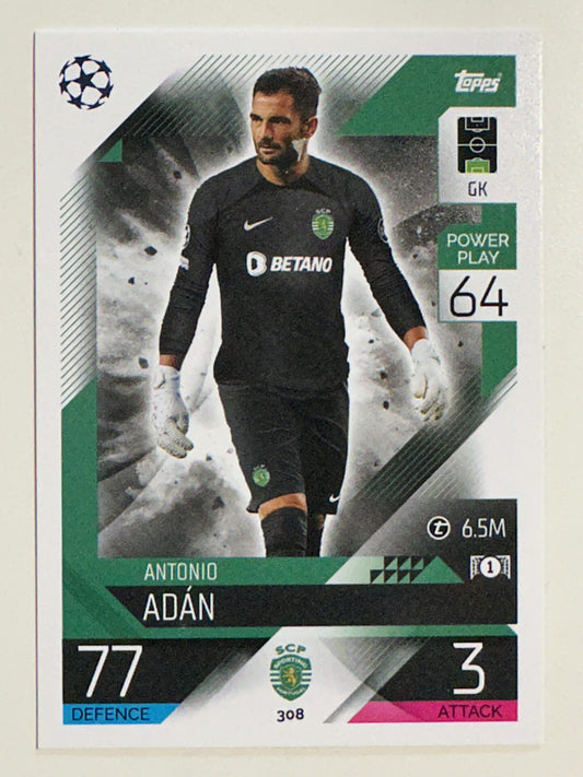 308. Antonio Adan (Sporting CP) &#8211; Topps Match Attax 2022:2023 card