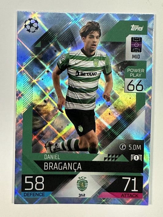 312 Daniel Bragança Base Crystal Foil Parallel (Sporting CP) Topps Match Attax 2022:2023 Card