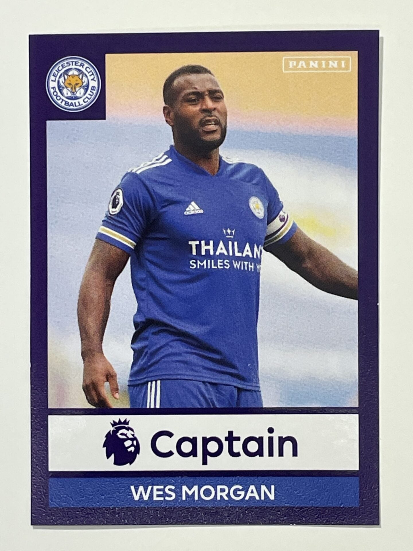 312 Wes Morgan Captain Sticker Leicester City Premier League 2021 Football Sticker