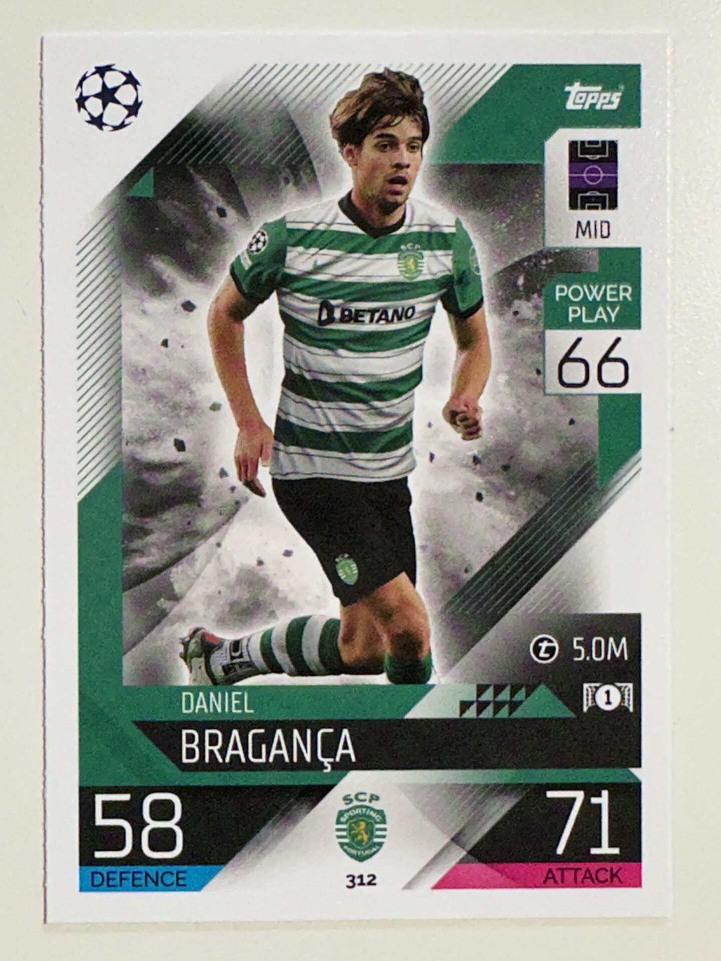 312. Daniel Bragança (Sporting CP) &#8211; Topps Match Attax 2022:2023 card