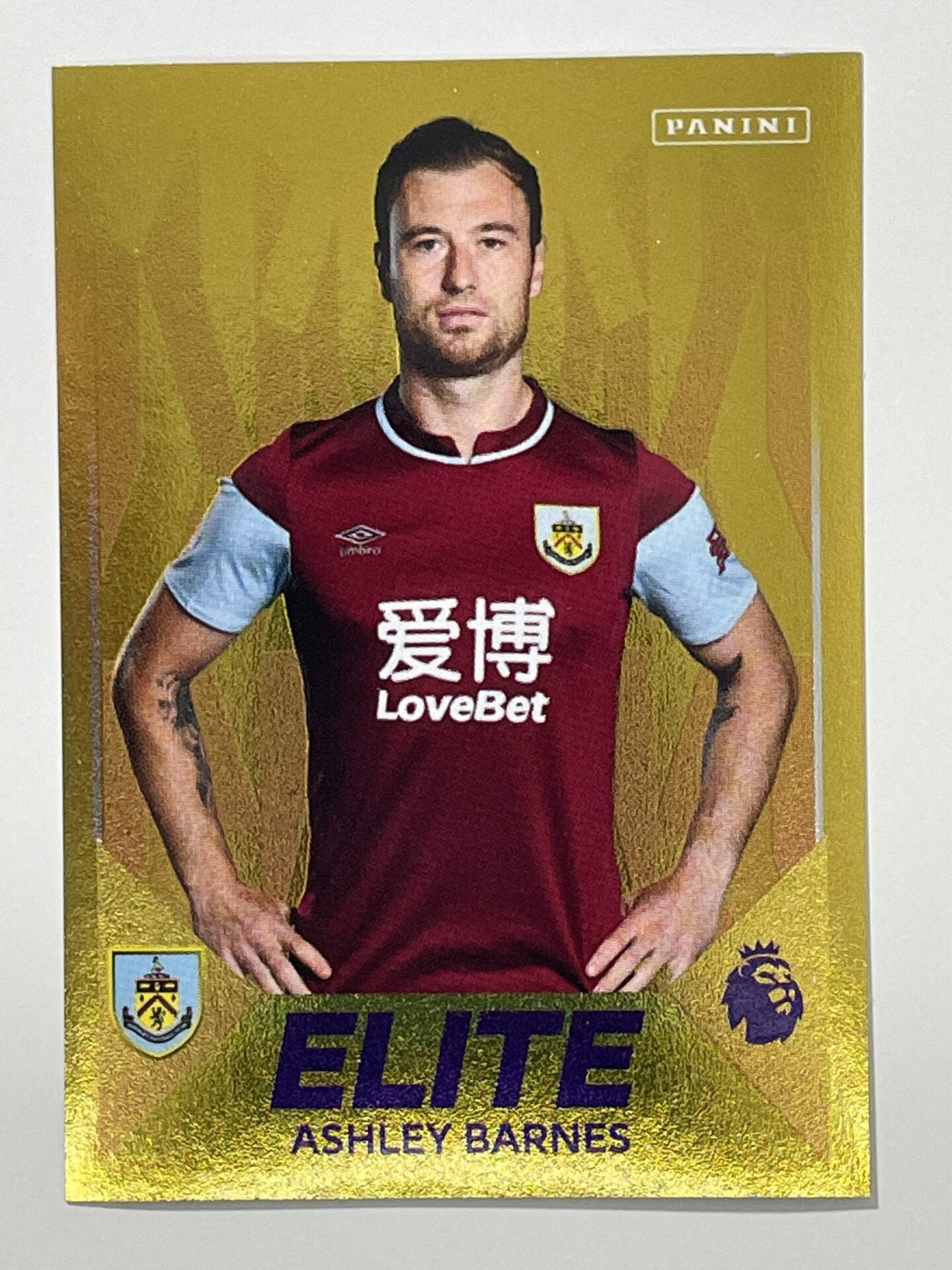 316 Ashley Barney Elite Sticker Burnley FC Premier League 2021 Football Sticker