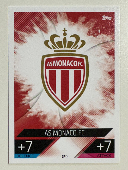 316. Team Badge (AS Monaco) &#8211; Topps Match Attax 2022:2023 card