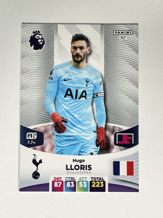 317 Hugo Lloris Tottenham Hotspur Base Panini Premier League Adrenalyn XL 2024 Card