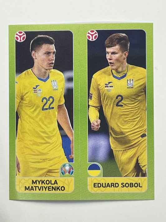 317a:b. Mykola Matviyenko & Eduard Sobol (Ukraine) - Euro 2020 Stickers