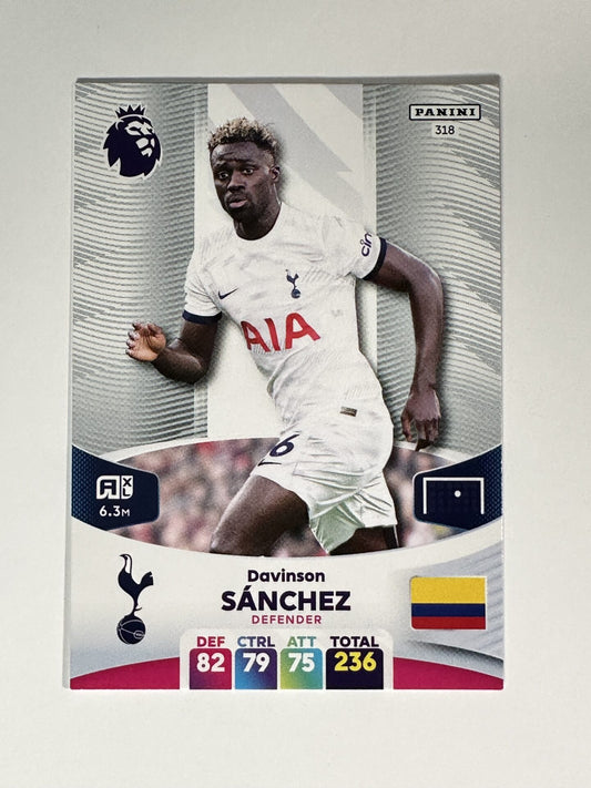 318 Davinson Sanchez Tottenham Hotspur Base Panini Premier League Adrenalyn XL 2024 Card