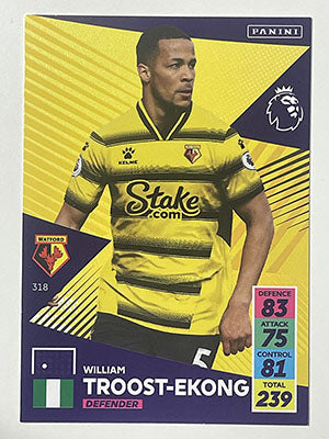 318.-William-Troost-Ekong-Watford-Panini-Adrenalyn-XL-2021-22-Card-Football