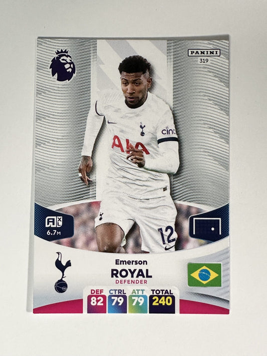 319 Emerson Royal Tottenham Hotspur Base Panini Premier League Adrenalyn XL 2024 Card