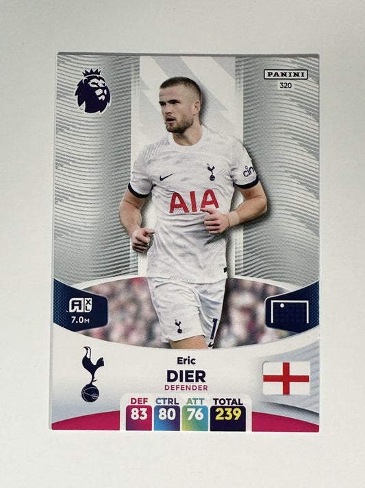 320 Eric Dier Tottenham Hotspur Base Panini Premier League Adrenalyn XL 2024 Card