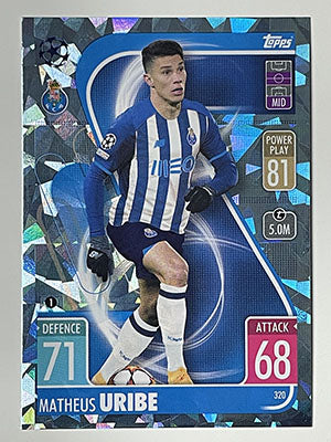 320.-Matheus-Uribe-Crystal-Foil-Parallel-FC-Porto-Match-Attax-2021-22-Topps-Football-Card