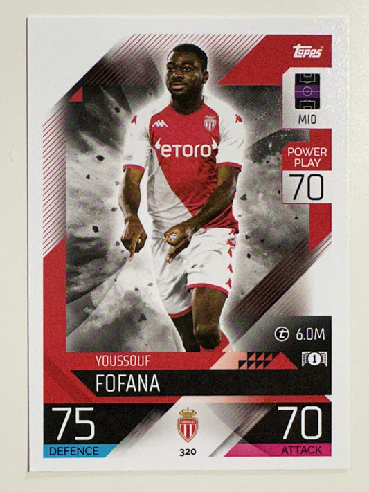 320. Youssouf Fofana (AS Monaco) &#8211; Topps Match Attax 2022:2023 card