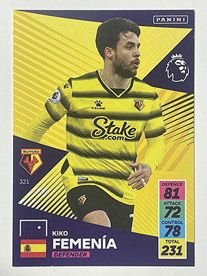 321.-Kiko-Femenia-Watford-Panini-Adrenalyn-XL-2021-22-Card-Football