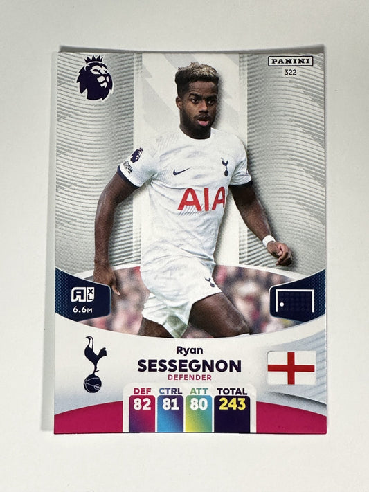 322 Ryan Sessegnon Tottenham Hotspur Base Panini Premier League Adrenalyn XL 2024 Card