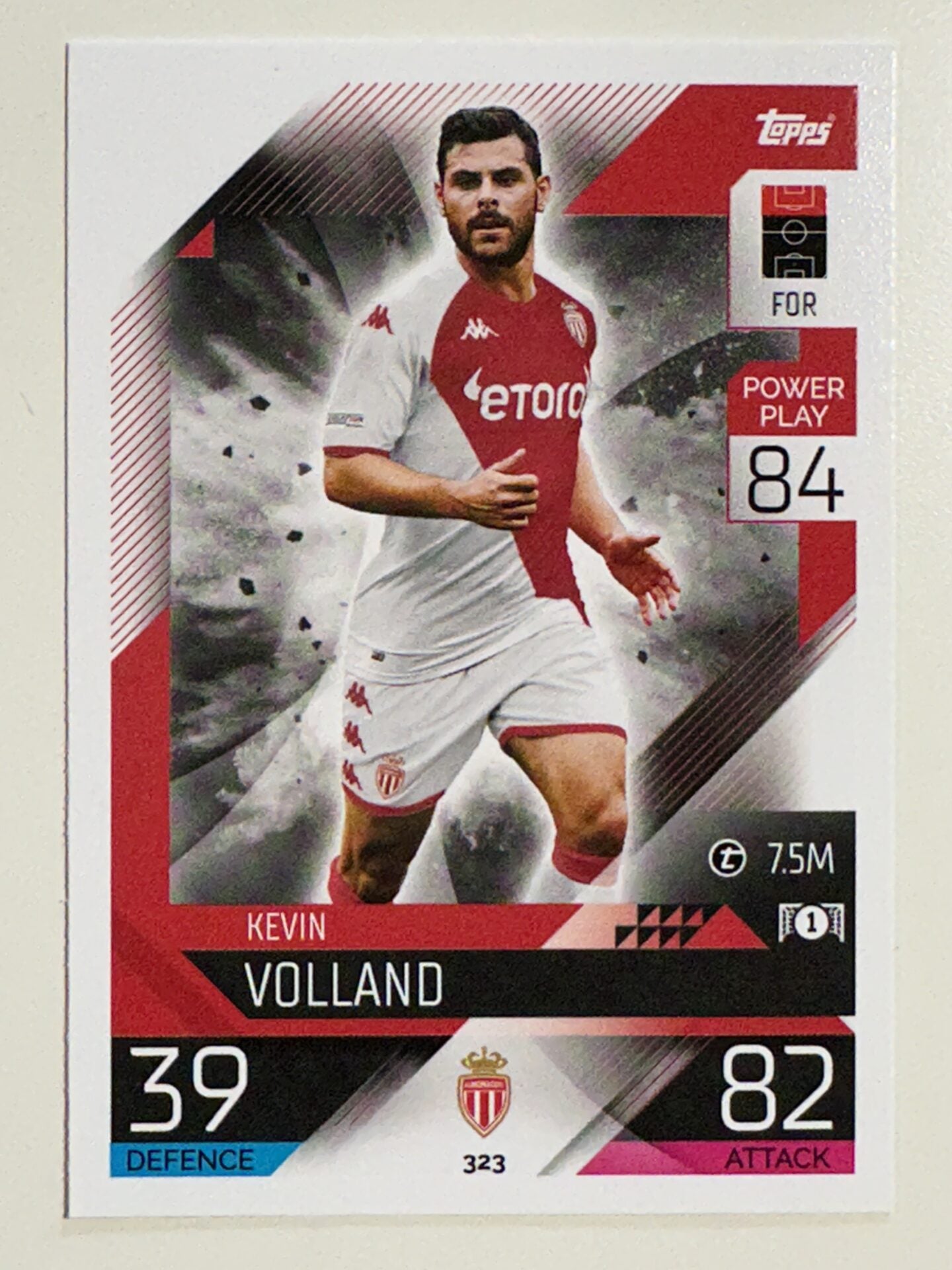 323. Kevin Volland (AS Monaco) &#8211; Topps Match Attax 2022:2023 card