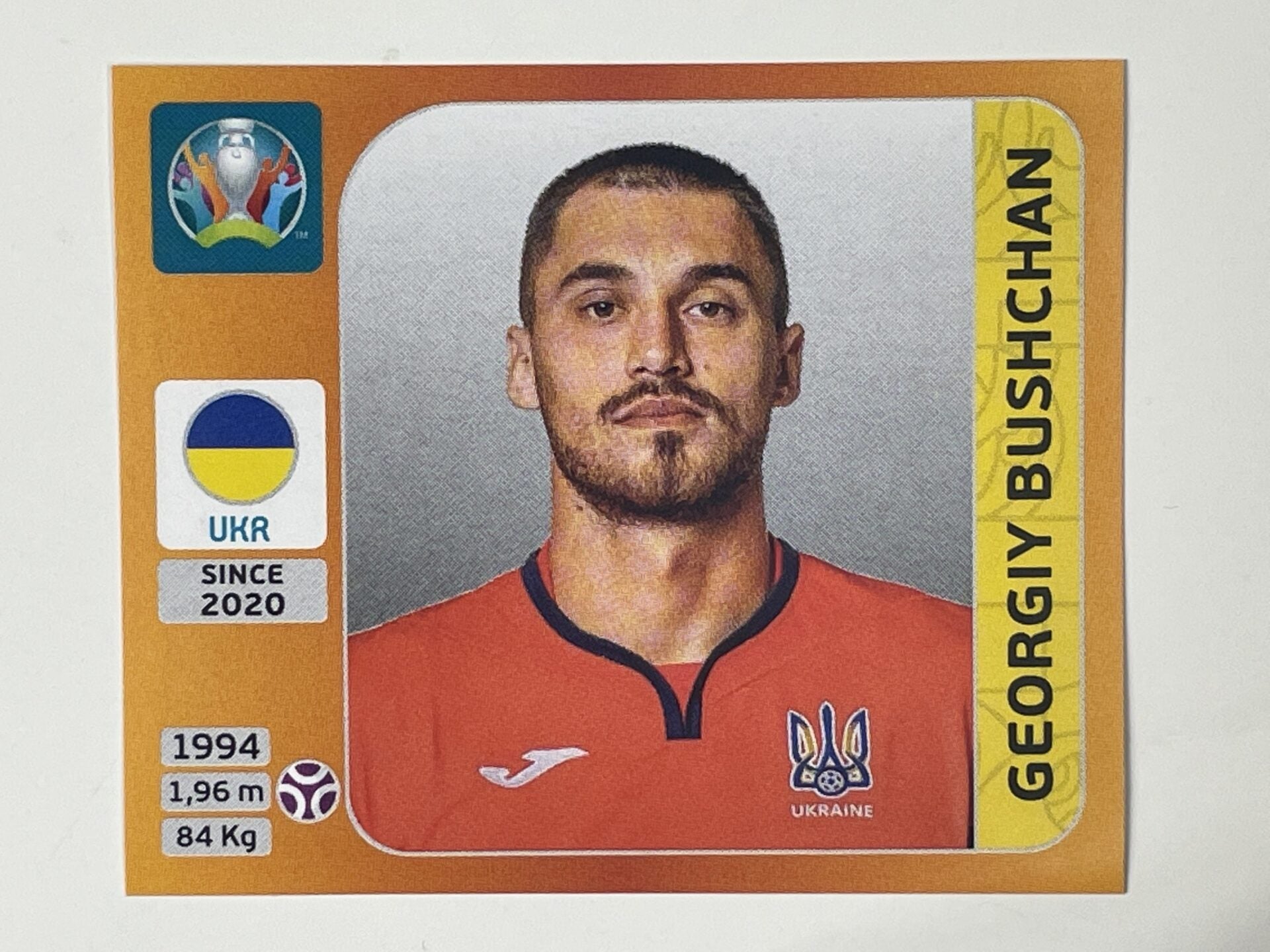 324. Georgiy Bushchan (Ukraine) &#8211; Euro 2020 Stickers