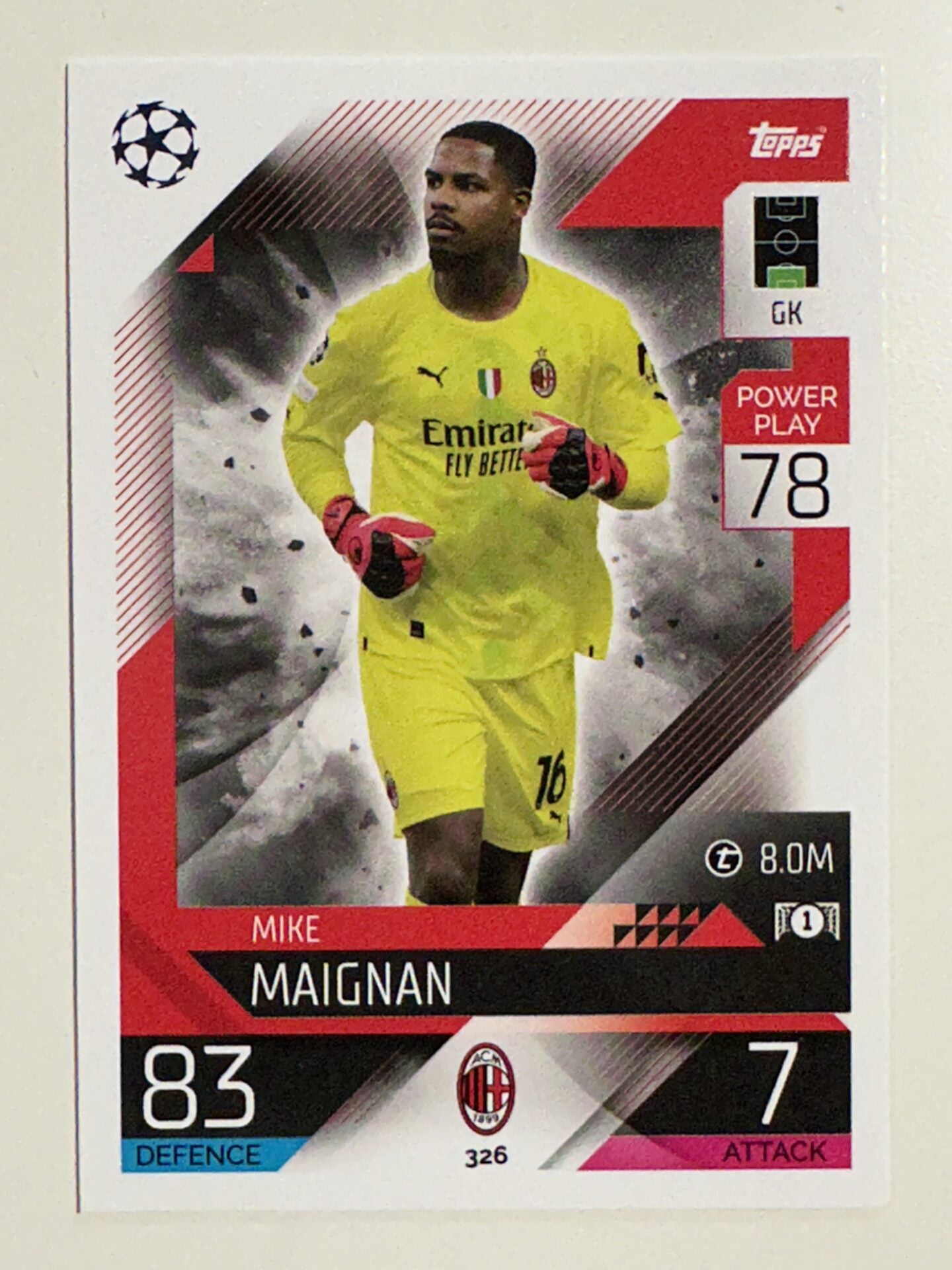 326. Mike Maignan (AC Milan) &#8211; Topps Match Attax 2022:2023 card