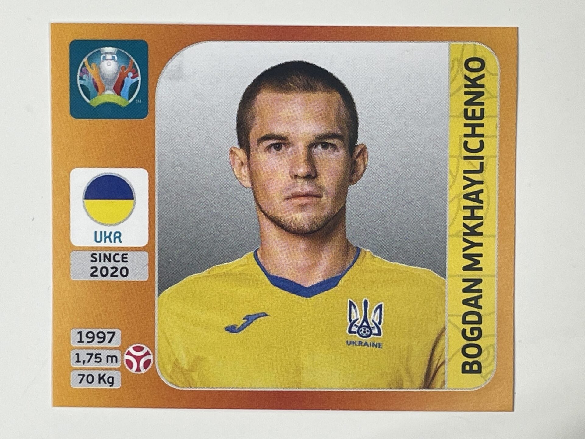 328. Bogdan Mykhaylichenko (Ukraine) - Euro 2020 Stickers