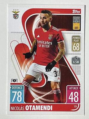 328.-Nicolas-Otamendi-SL-Benfica-Match-Attax-2021-22-Topps-Football-Card