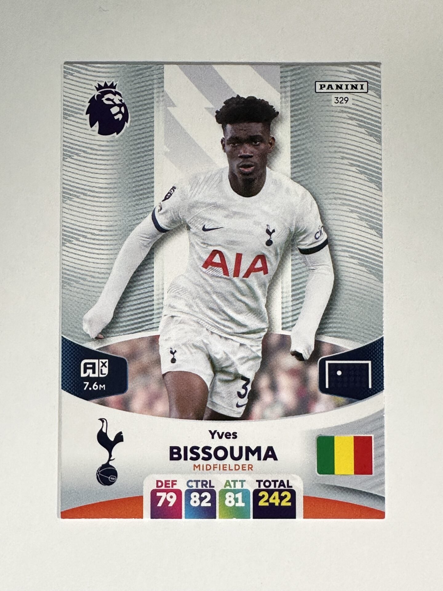 329 Yves Bissouma Tottenham Hotspur Base Panini Premier League Adrenalyn XL 2024 Card