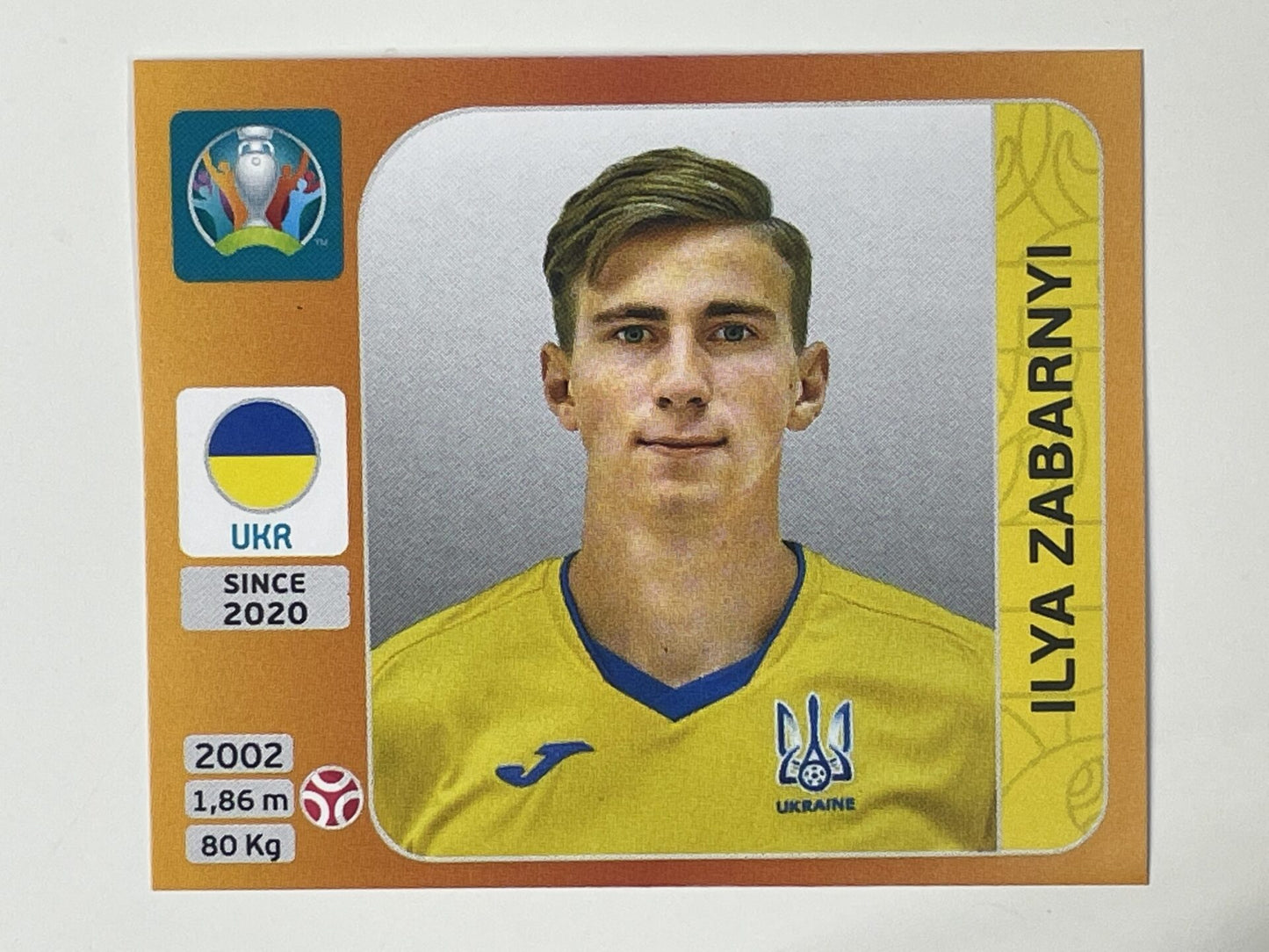 330. Ilya Zabarnyi (Ukraine) &#8211; Euro 2020 Stickers