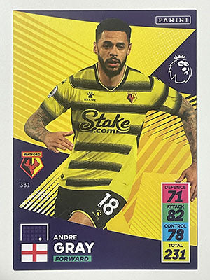 331.-Andre-Gray-Watford-Panini-Adrenalyn-XL-2021-22-Card-Football