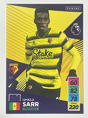 332.-Ismaila-Sarr-Watford-Panini-Adrenalyn-XL-2021-22-Card-Football