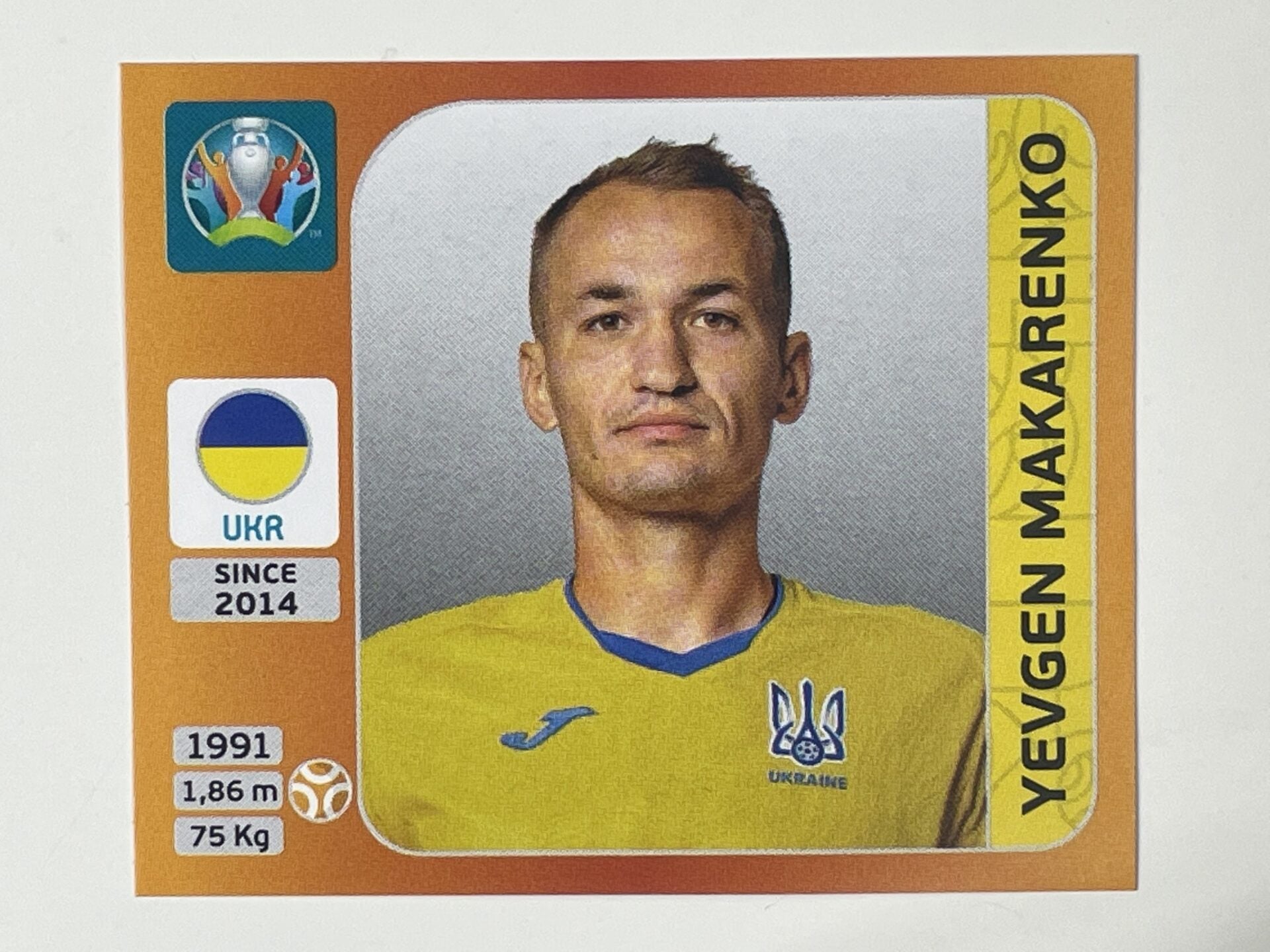 334. Yevgen Makarenko (Ukraine) &#8211; Euro 2020 Stickers